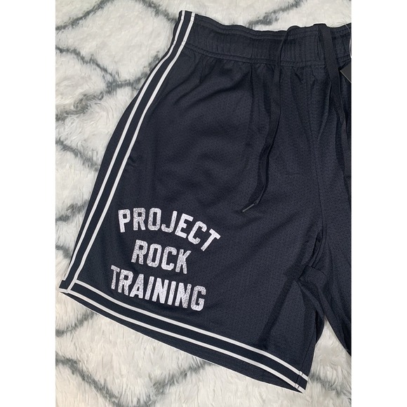 UNDER ARMOUR Project Rock Penny Mesh‎ Shorts Black Men's Sz S *NEW* 1377443-001 - Picture 4 of 7